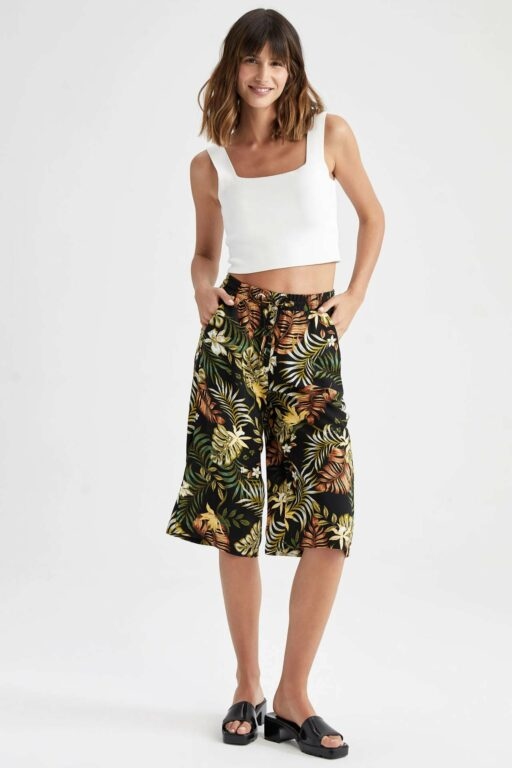 DEFACTO High Waisted Floral Print