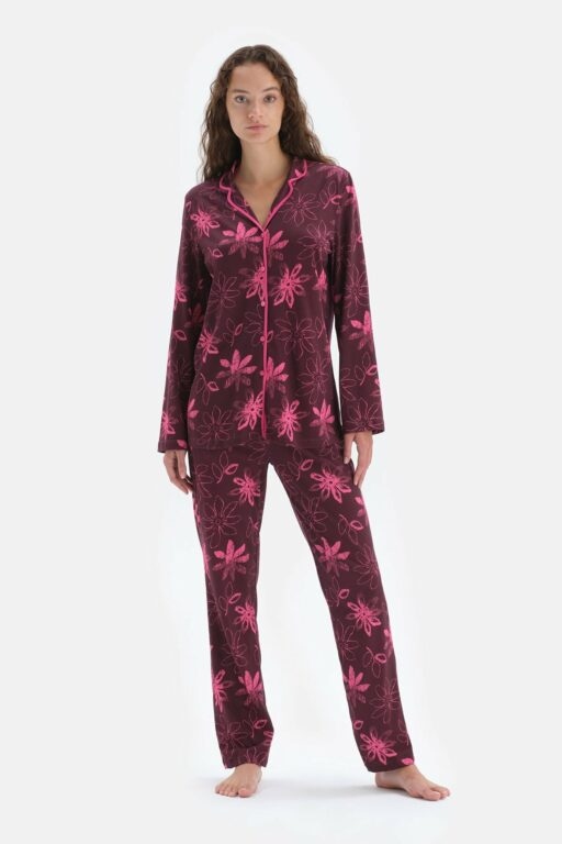 Dagi Pajama Set - Burgundy