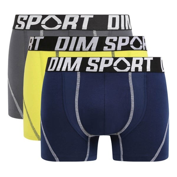 DIM SPORT COTTON STRETCH BOXER 3x - Men's sports boxers