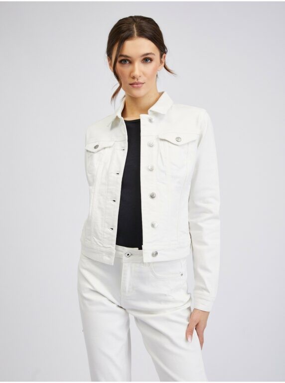 Orsay Bílá dámská džínová bunda