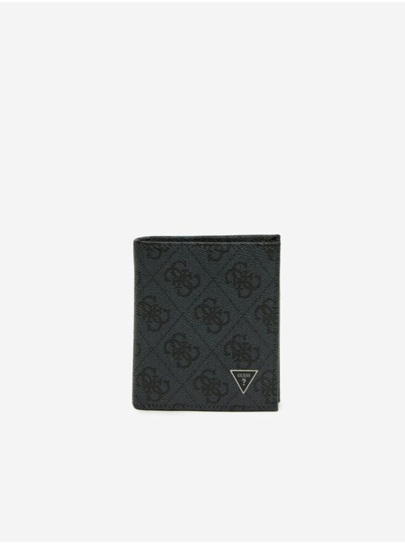 Černá pánská vzorovaná peněženka Guess Vezzola