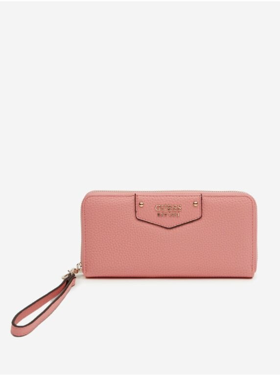 Růžová dámská peněženka Guess Eco Brenton