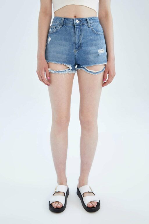 DEFACTO High Waisted Distressed