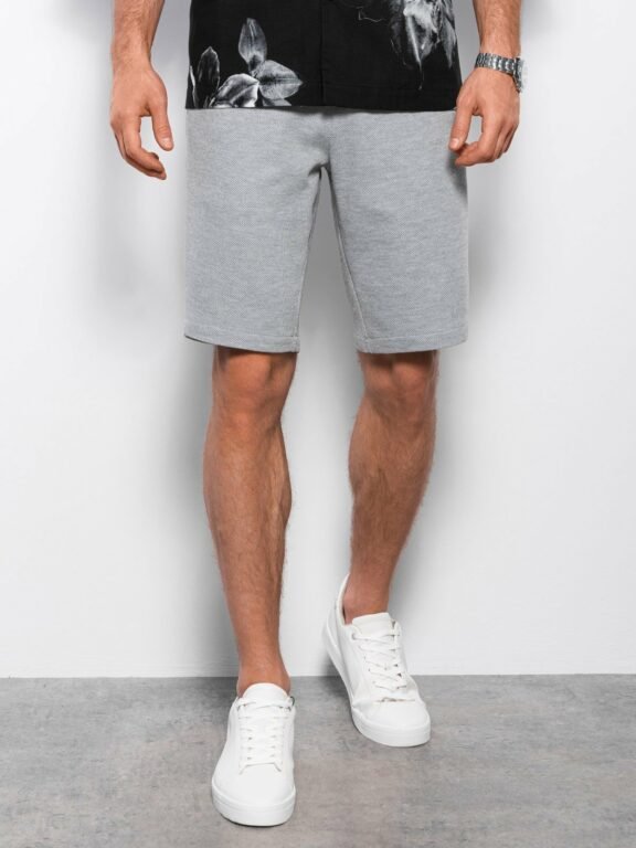 Ombre Men's knit shorts with decorative