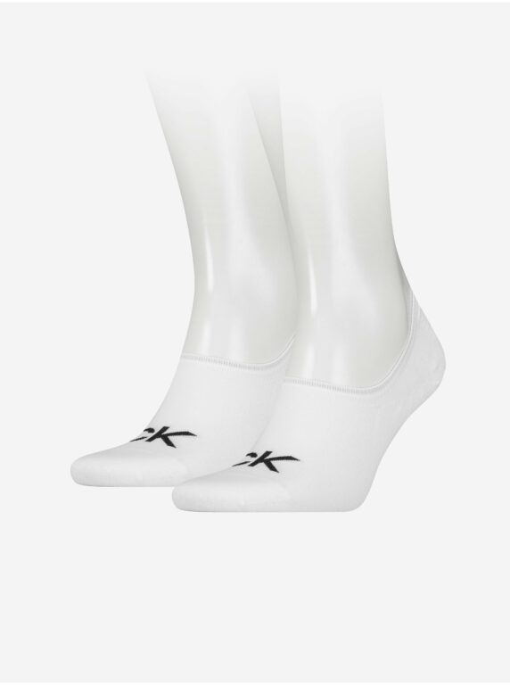 Sada dvou párů pánských ponožek v bílé barvě