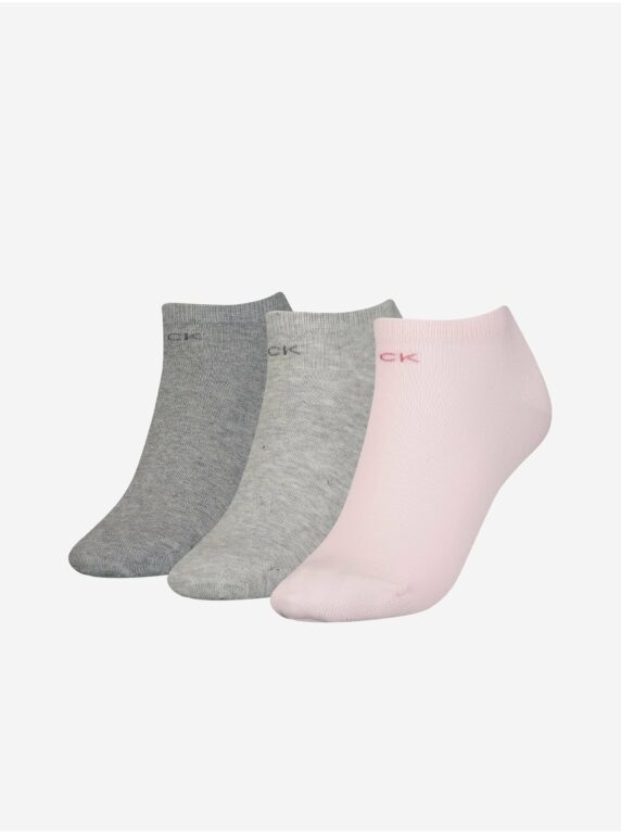 Sada tří párů dámských ponožek v růžové a