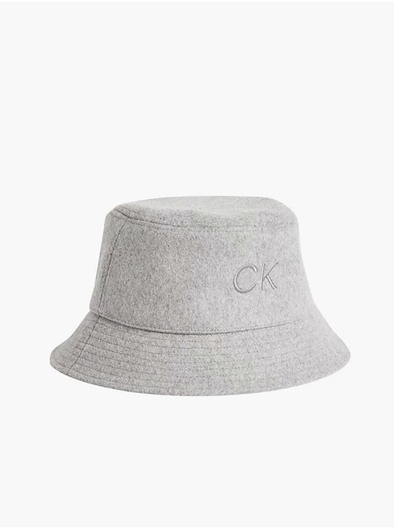 Světle šedý dámský vlněný klobouk Calvin