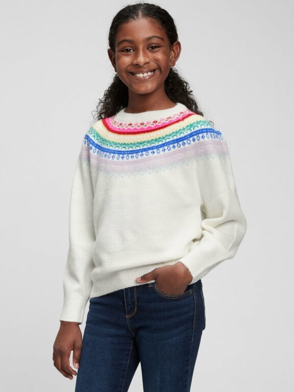 GAP Dětský svetr s barevným