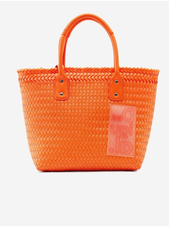 Oranžová dámská kabelka Desigual Basket Braided
