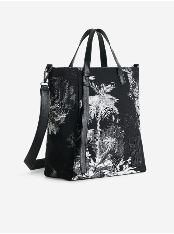 Černá dámská vzorovaná textilní kabelka Desigual