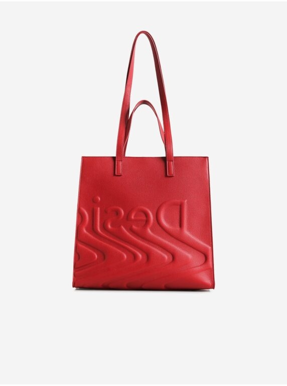 Červená dámská kabelka Desigual Psico Logo