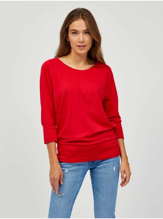 SAM73 Červené dámské basic tričko s tříčtvrtečním rukávem