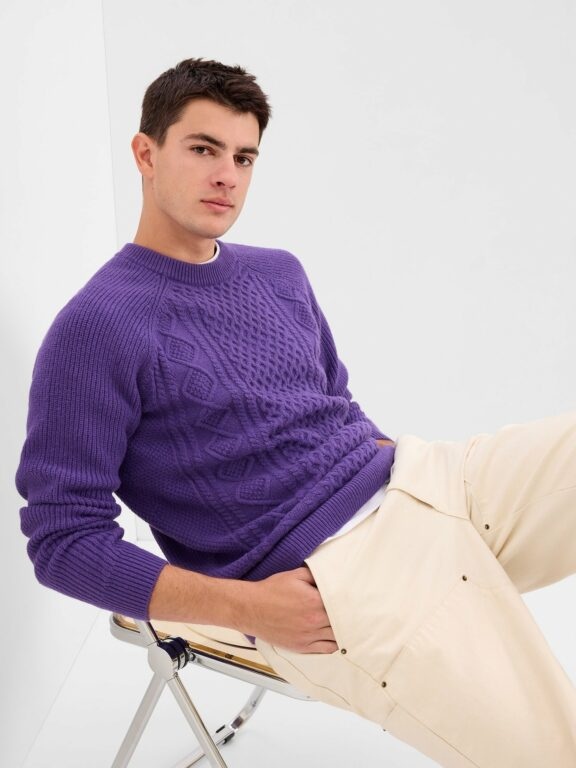 GAP Pletený svetr s příměsí