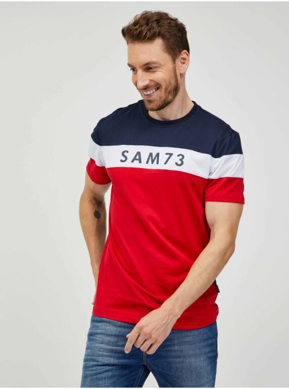 SAM73 Modro-červené pánské tričko SAM 73