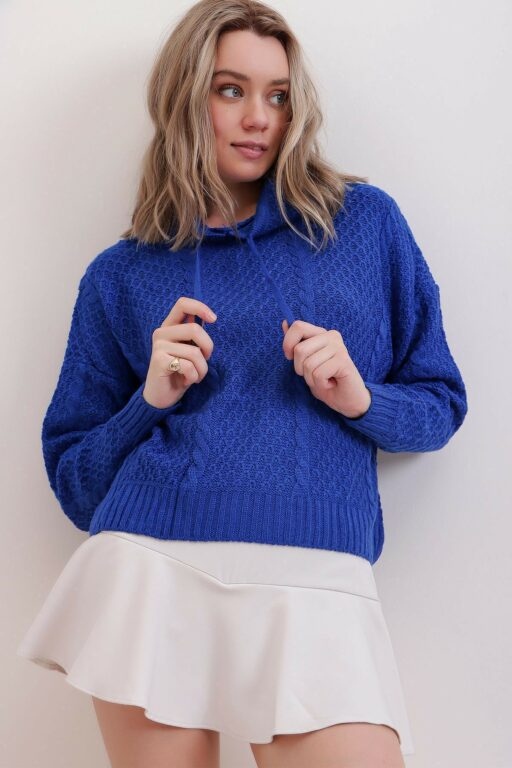 Trend Alaçatı Stili Sweater - Dark